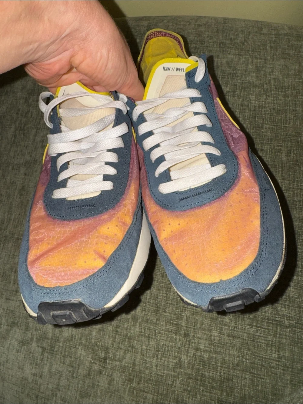 Nike Waffle One SE Sneakers - Dark Beetroot / Yellow Strike 7.5